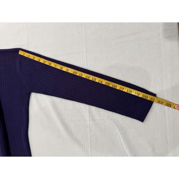Meister Sweater Sz S Women’s Wool Acrylic Pullover Turtleneck Purple Snowflake - Picture 5 of 8
